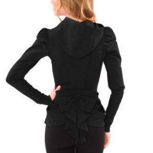 Betsey Johnson Ponte Sheath Bow Bustle Hoodie